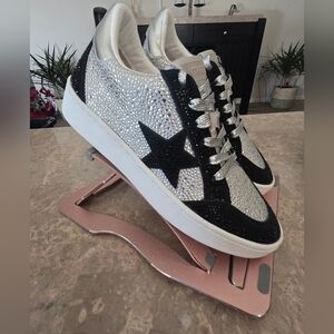 Black Glitter Vintage Havana Glitter Sneakers Vintage Havana.  Size 6.5 Womens.